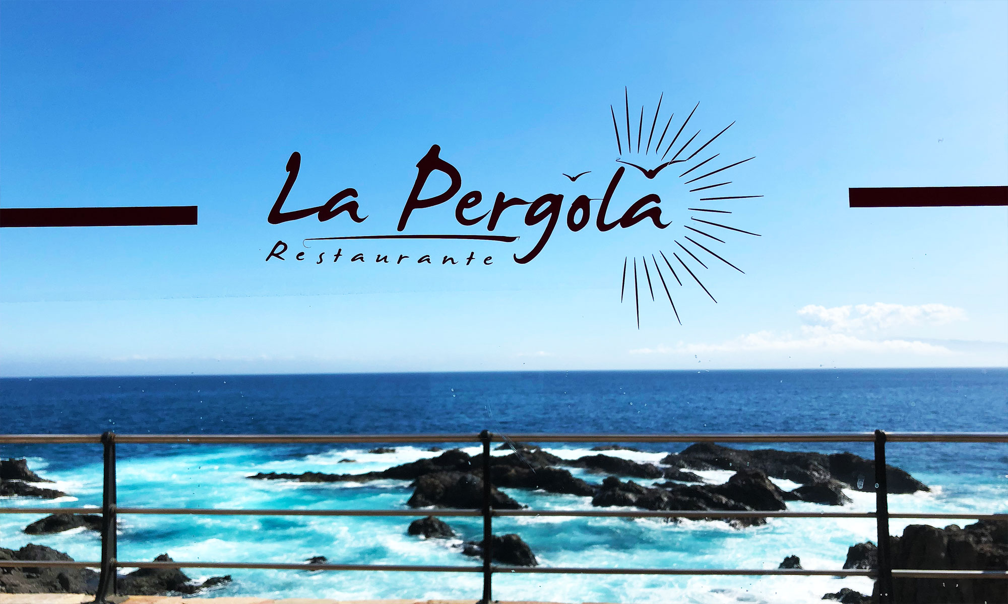 View Of The Sea From Restaurante La Pergola With Our Logo